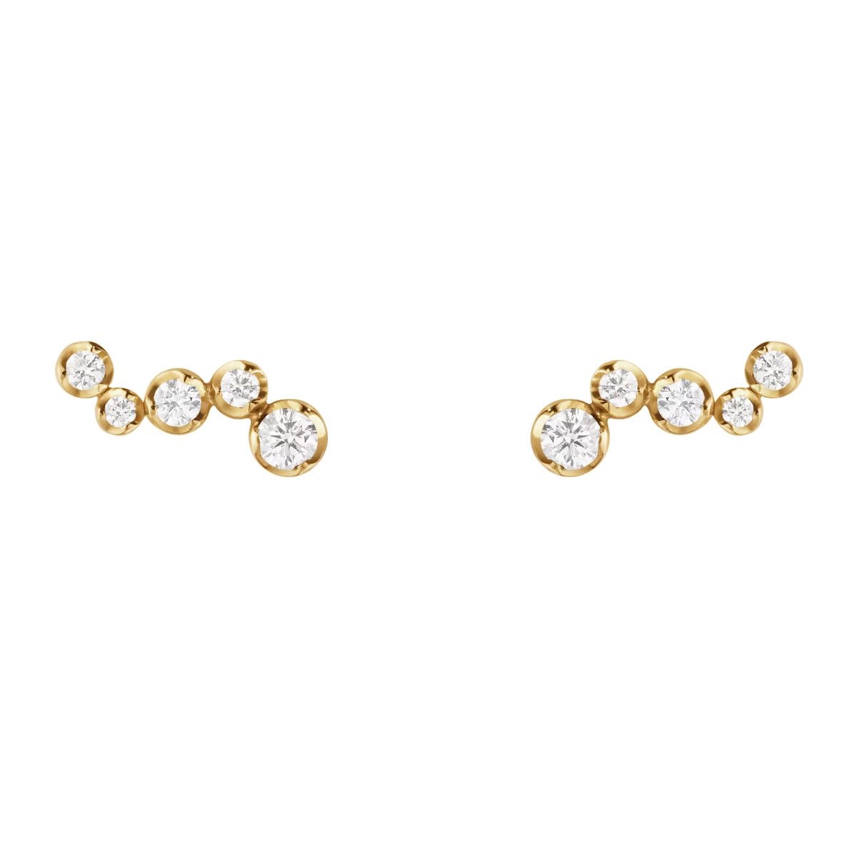 Signature Diamonds Yellow Gold Stud Earrings
