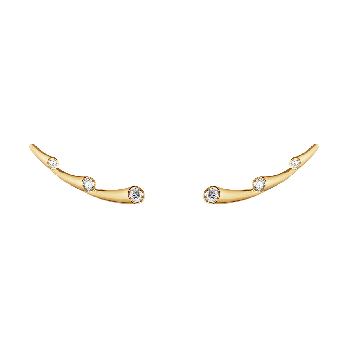 Magic Yellow Gold Diamond Stud Earrings
