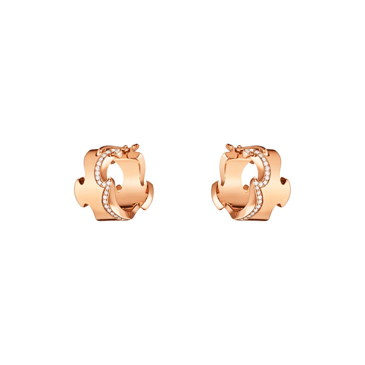 Fusion Rose Gold Small Hoop Earrings