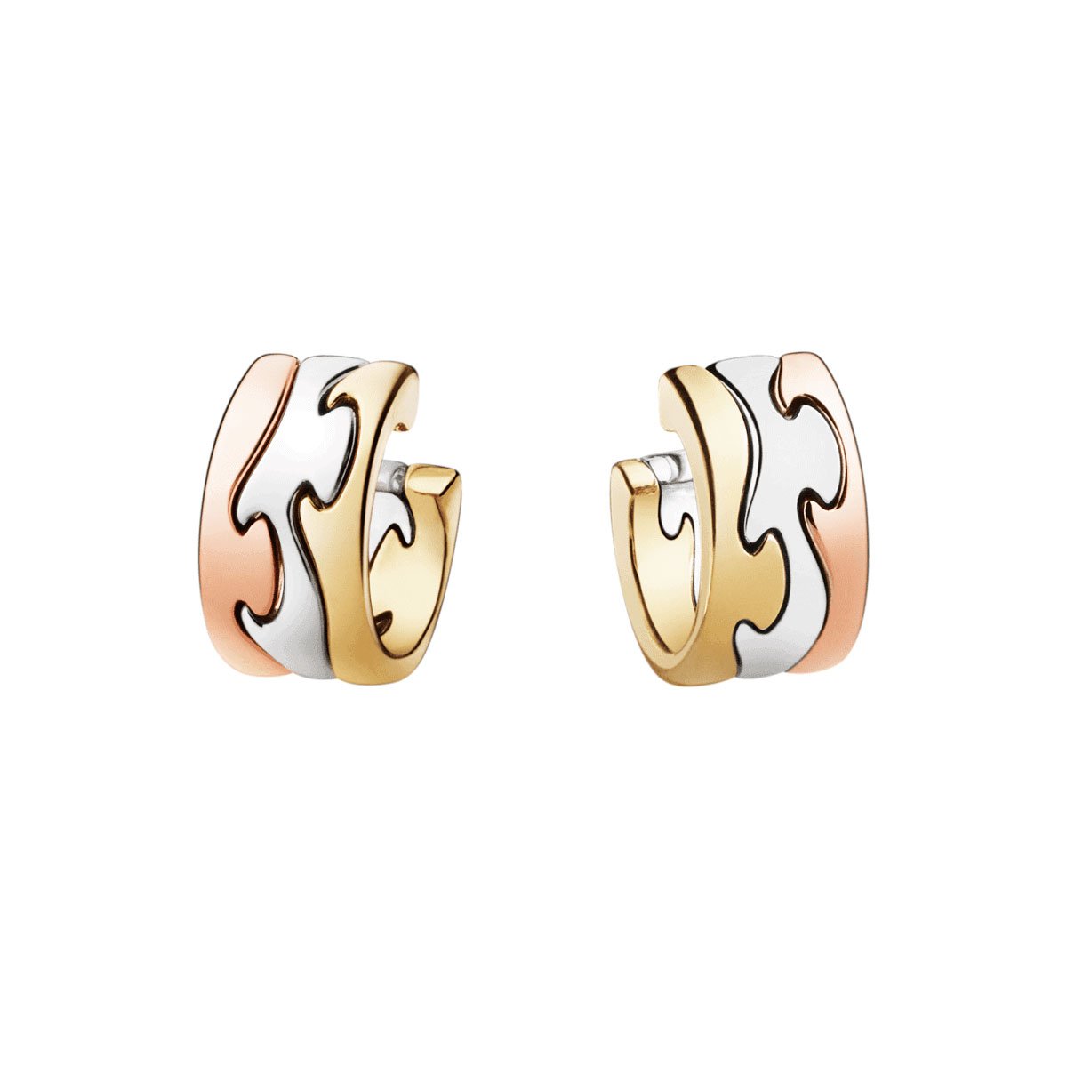 Fusion Yellow, White & Rose Gold Earrings
