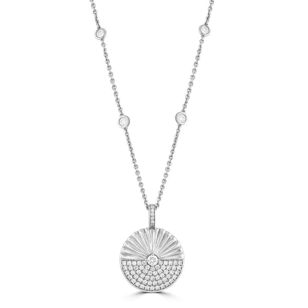 Alba White Gold Diamond Large Pendant