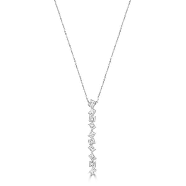 Hopscotch Yellow Gold Diamond Drop Pendant