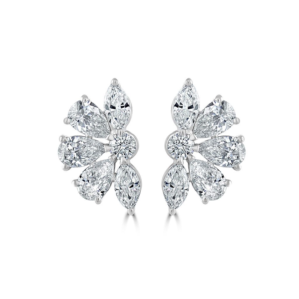 White Gold Diamond Stud Earrings