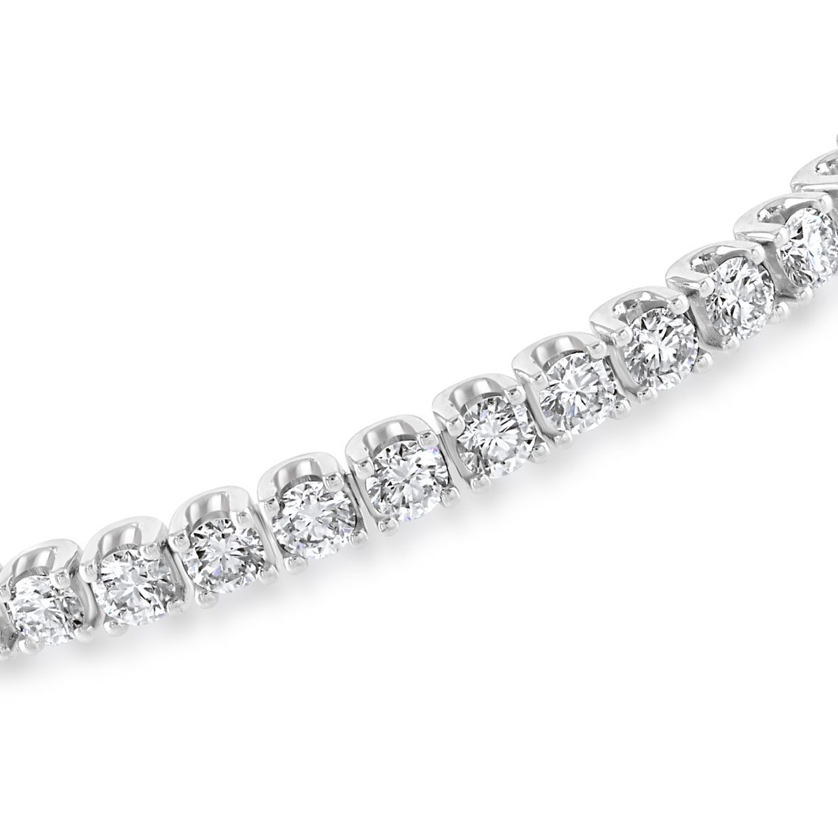 White Gold Round Brilliant Cut Diamond Tennis Bracelet