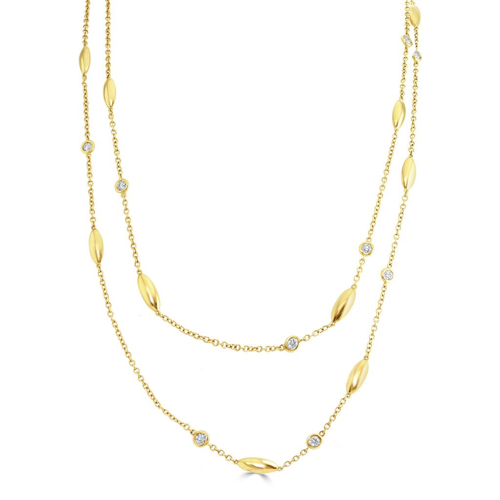 Amalfi Yellow Gold Diamond Necklace