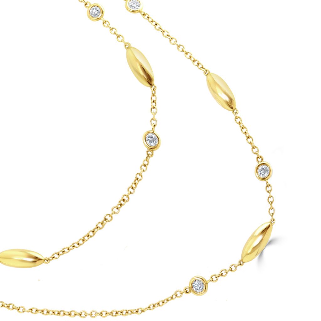 Amalfi Yellow Gold Diamond Necklace