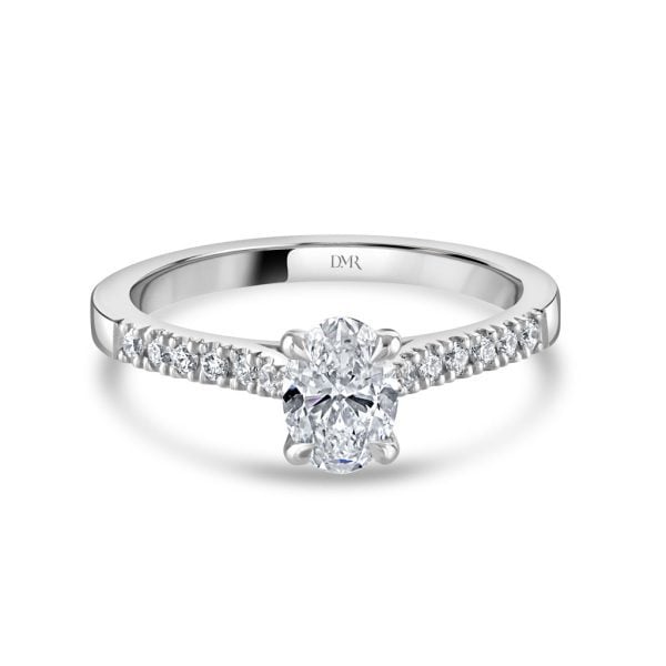 Platinum Oval Cut Diamond Ring