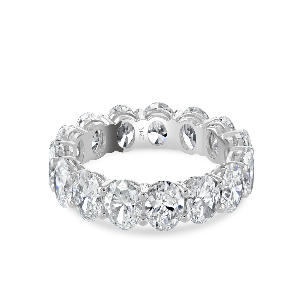 Platinum Oval Cut Diamond Full Eternity Ring