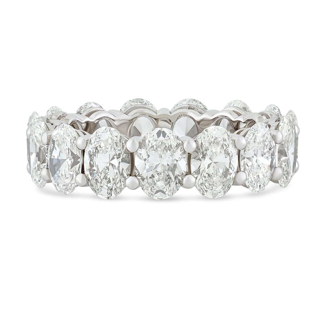 Platinum Oval Cut Diamond Full Eternity Ring Platinum Oval Cut Diamond Full Eternity Ring