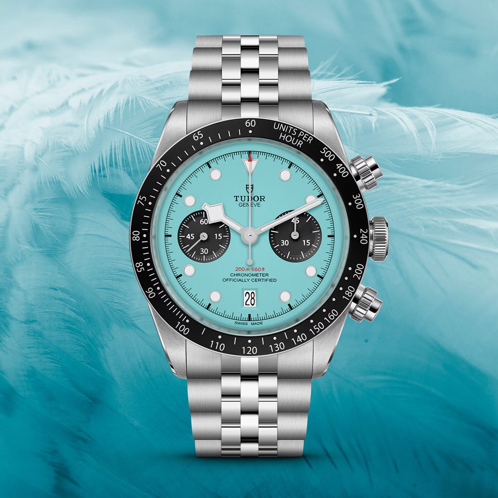 TUDOR Black Bay Chrono Flamingo Blue Automatic 41mm Watch at David M Robinson