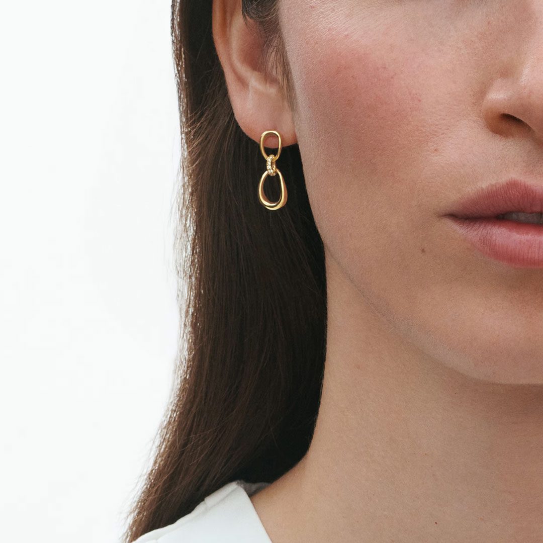 Offspring Yellow Gold & Diamond Earrings