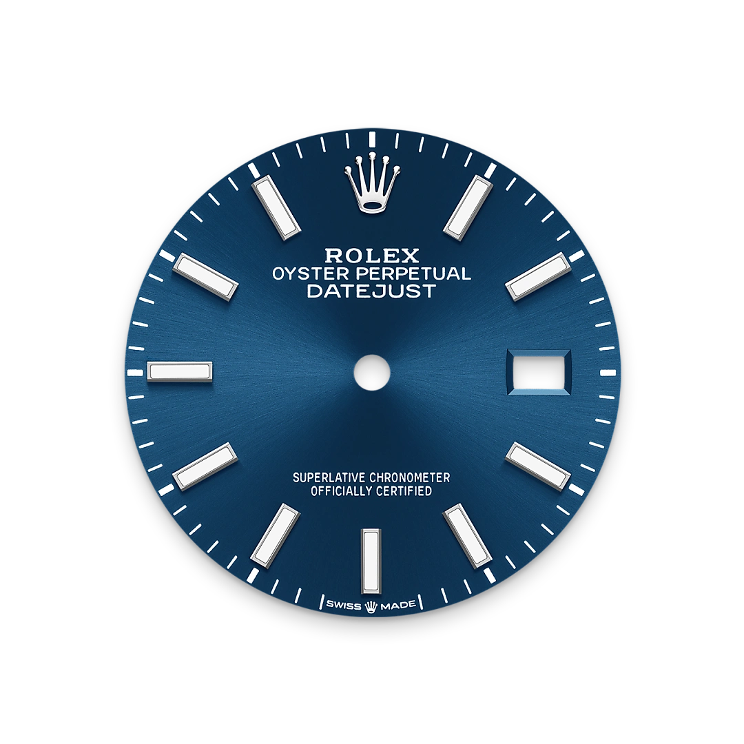 Bright blue dial