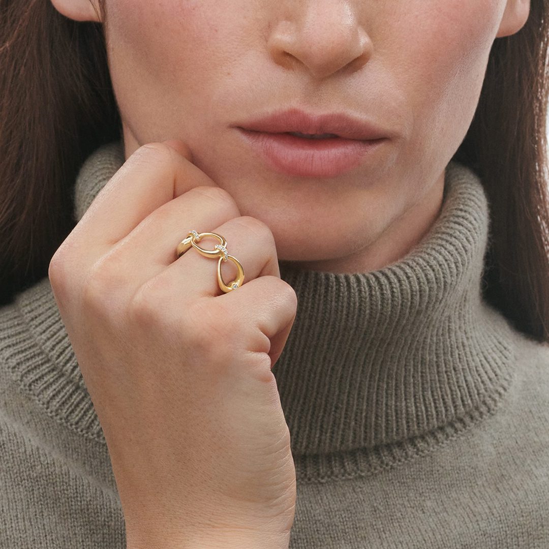 Offspring Yellow Gold & Diamond Ring