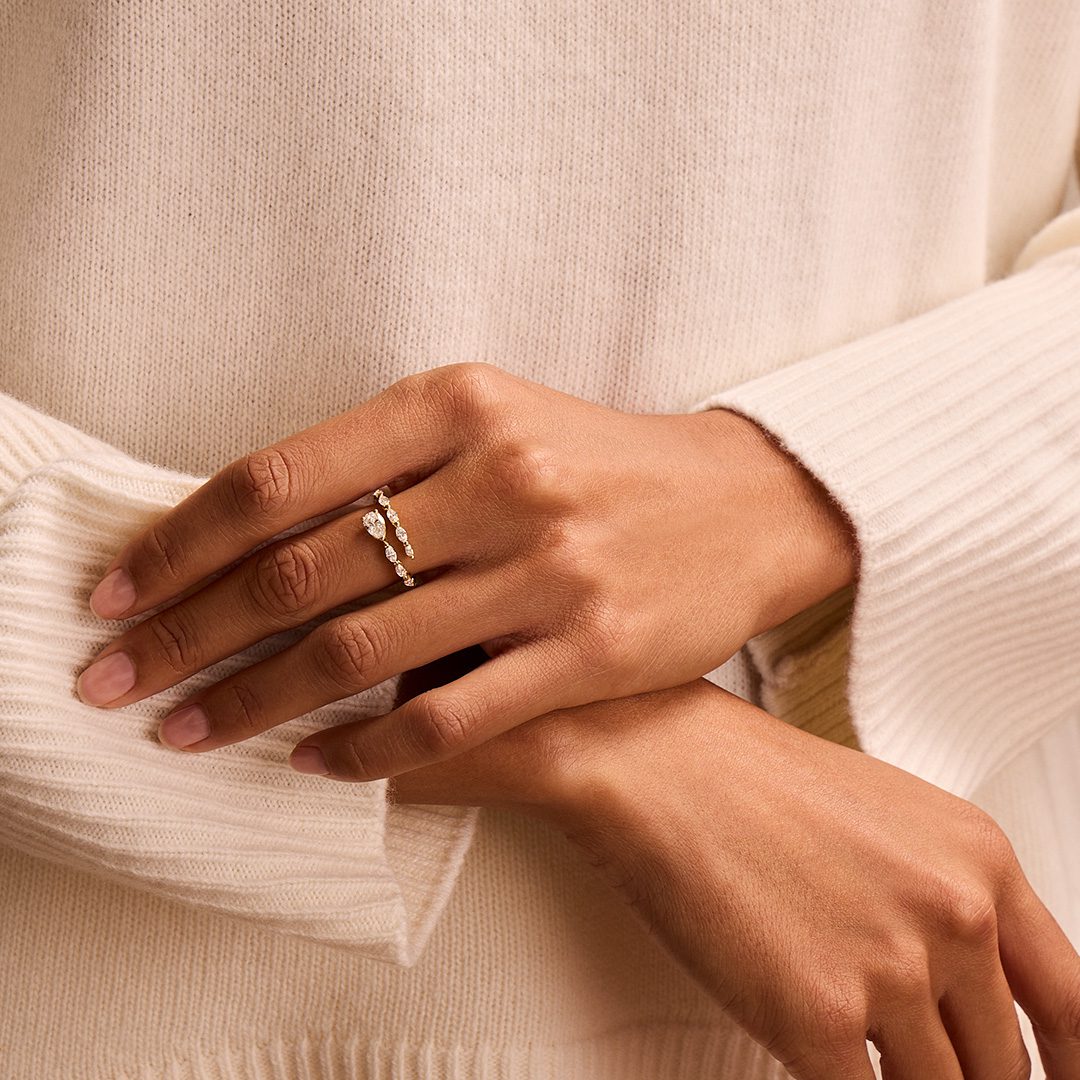 Cleo Yellow Gold Diamond Dress Ring