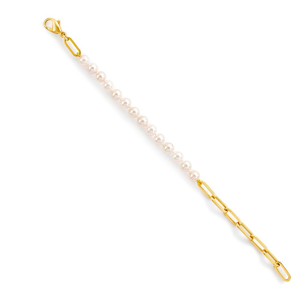 Giallo Yellow Gold Cultured Pearl Bracelet