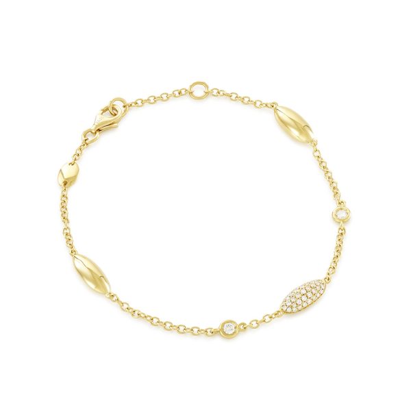 Amalfi Yellow Gold Pave Diamond Bracelet