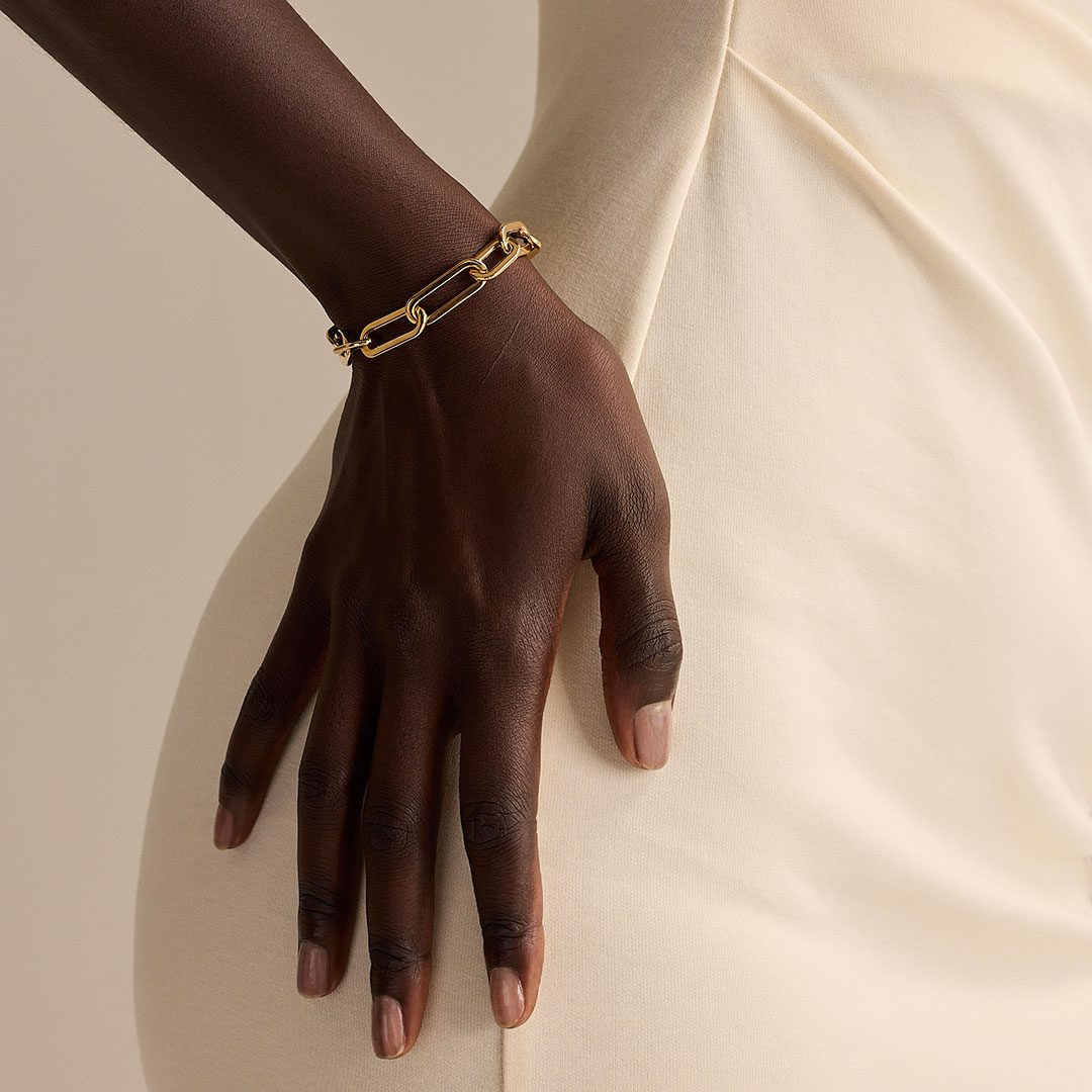 Giallo Polished Yellow Gold Link Bracelet