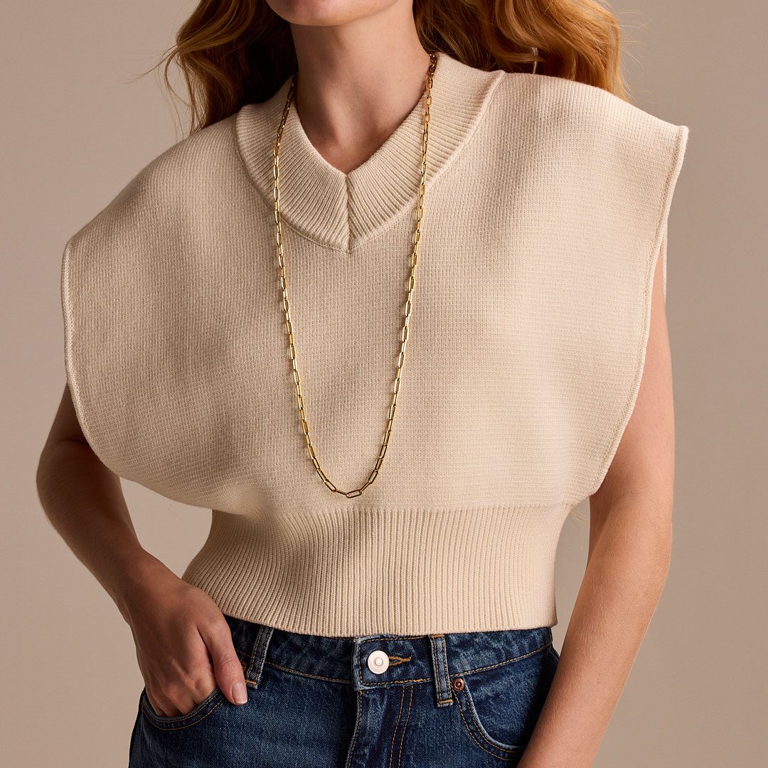 Giallo Yellow Gold Long Link Necklace