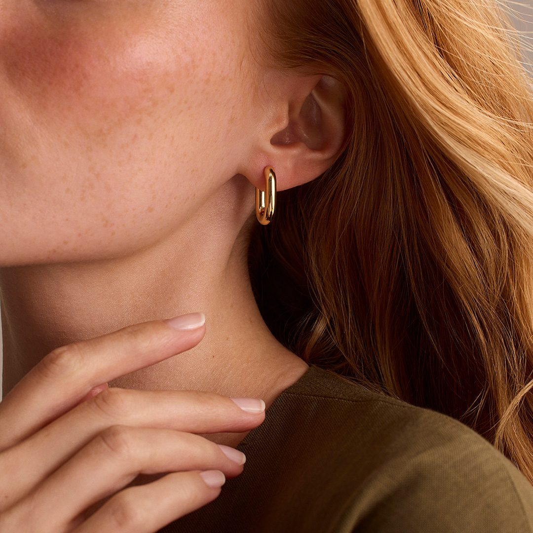 Giallo Yellow Gold Hoop Earrings