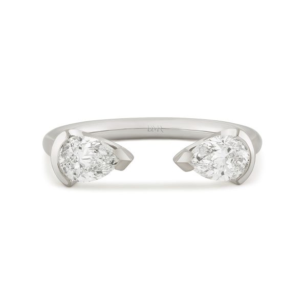 Ditto White Gold Pear Shape Diamond Ring