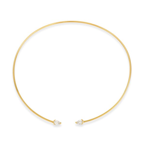 Ditto Yellow Gold Pear Shape Diamond Collar Ditto Yellow Gold Pear Shape Diamond Collar