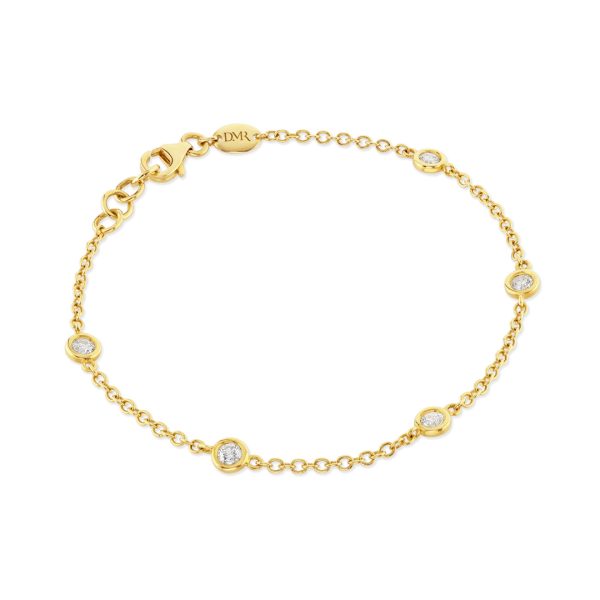 Day Diamonds Yellow Gold Spectacle Set Diamond Bracelet