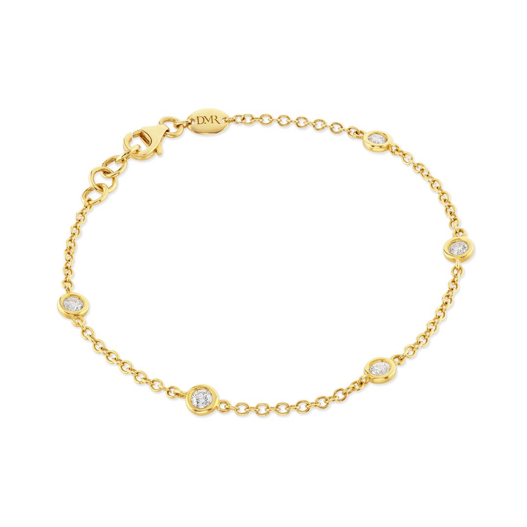 Day Diamonds Yellow Gold Spectacle Set Diamond Bracelet