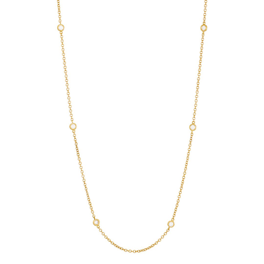 Day Diamonds Yellow Gold Spectacle Set Diamond Necklace