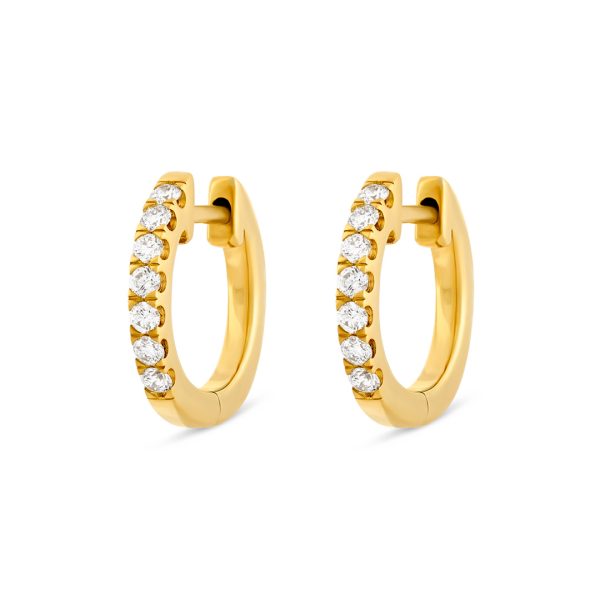 Diamond Classics Yellow Gold Diamond Hoop Earrings