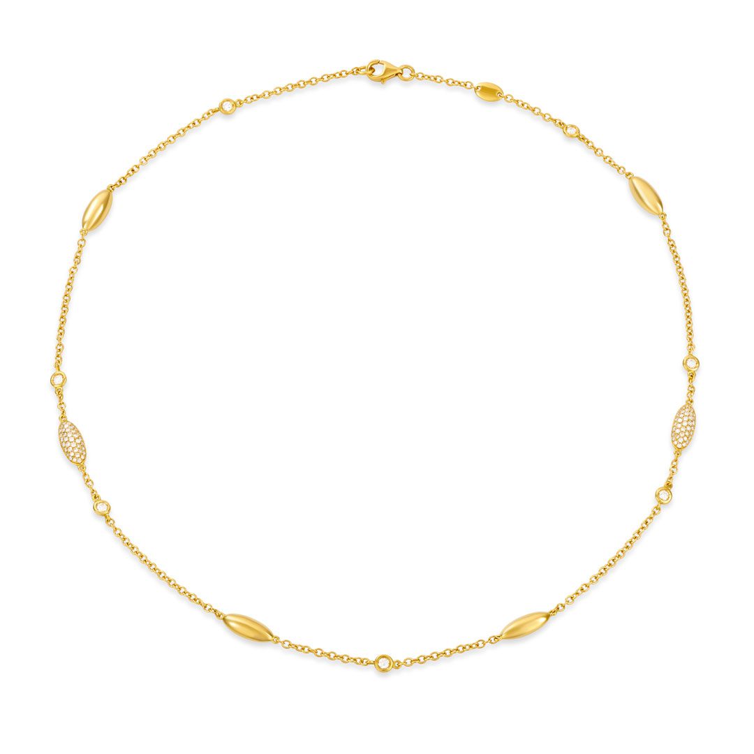 Amalfi Yellow Gold Pave Diamond Necklace Amalfi Yellow Gold Pave Diamond Necklace
