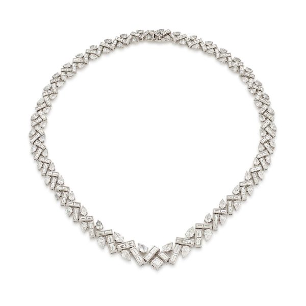 Aria White Gold Diamond Collar
