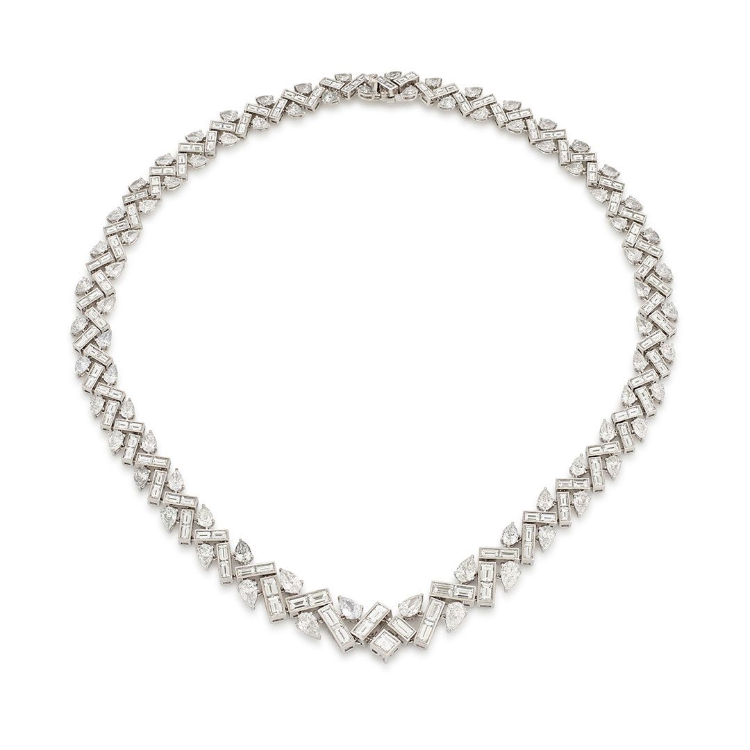 Aria White Gold Diamond Collar