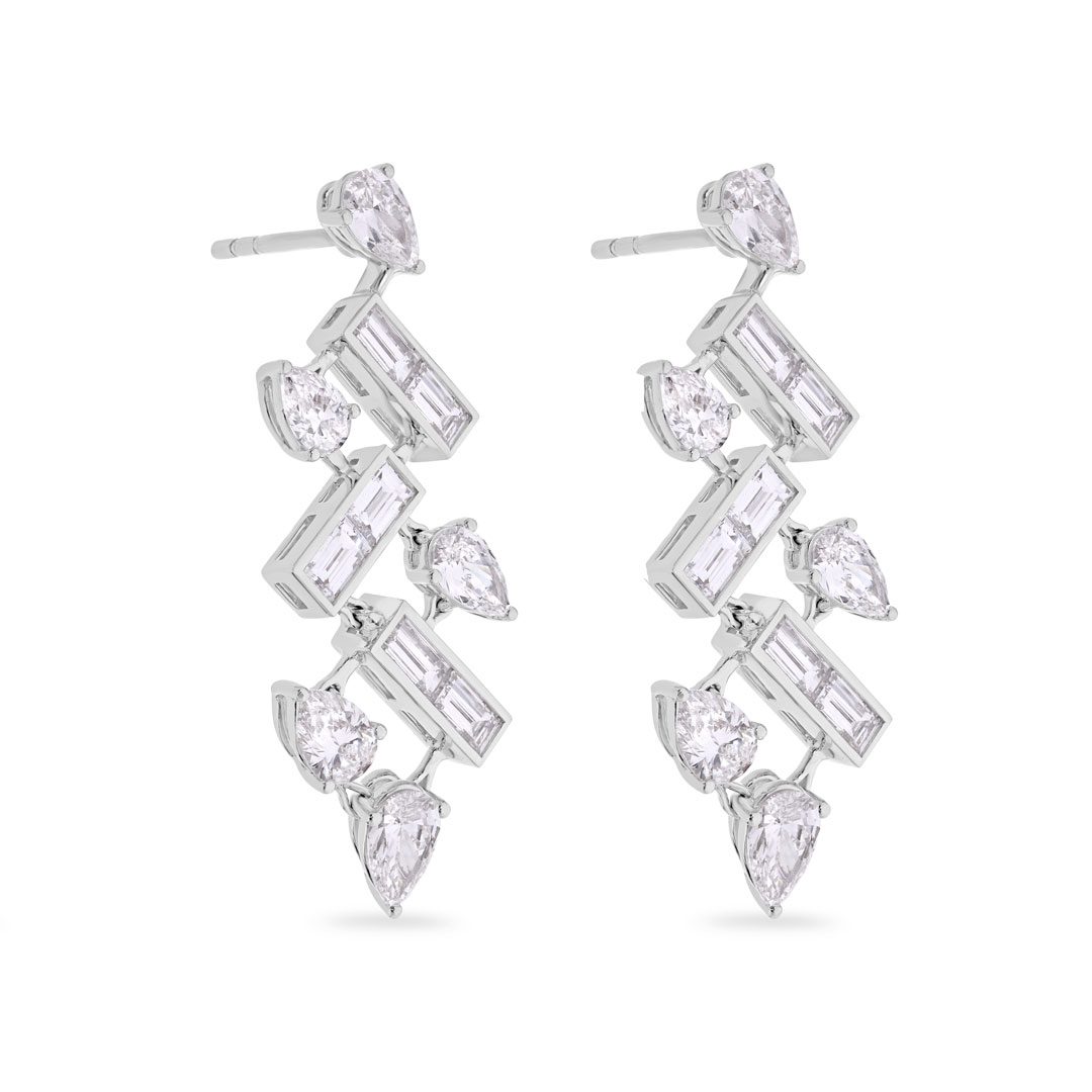 Aria White Gold Diamond Drop Earrings Aria White Gold Diamond Drop Earrings