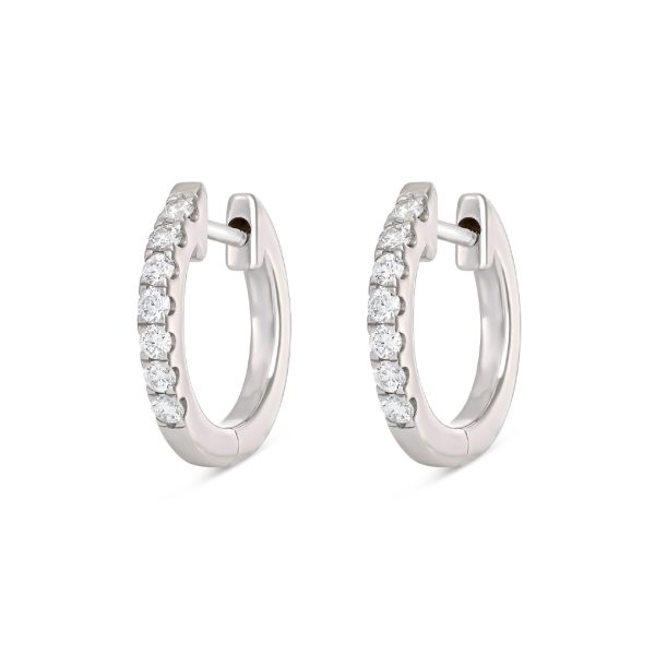 Diamond Classics Platinum Diamond Hoop Earrings
