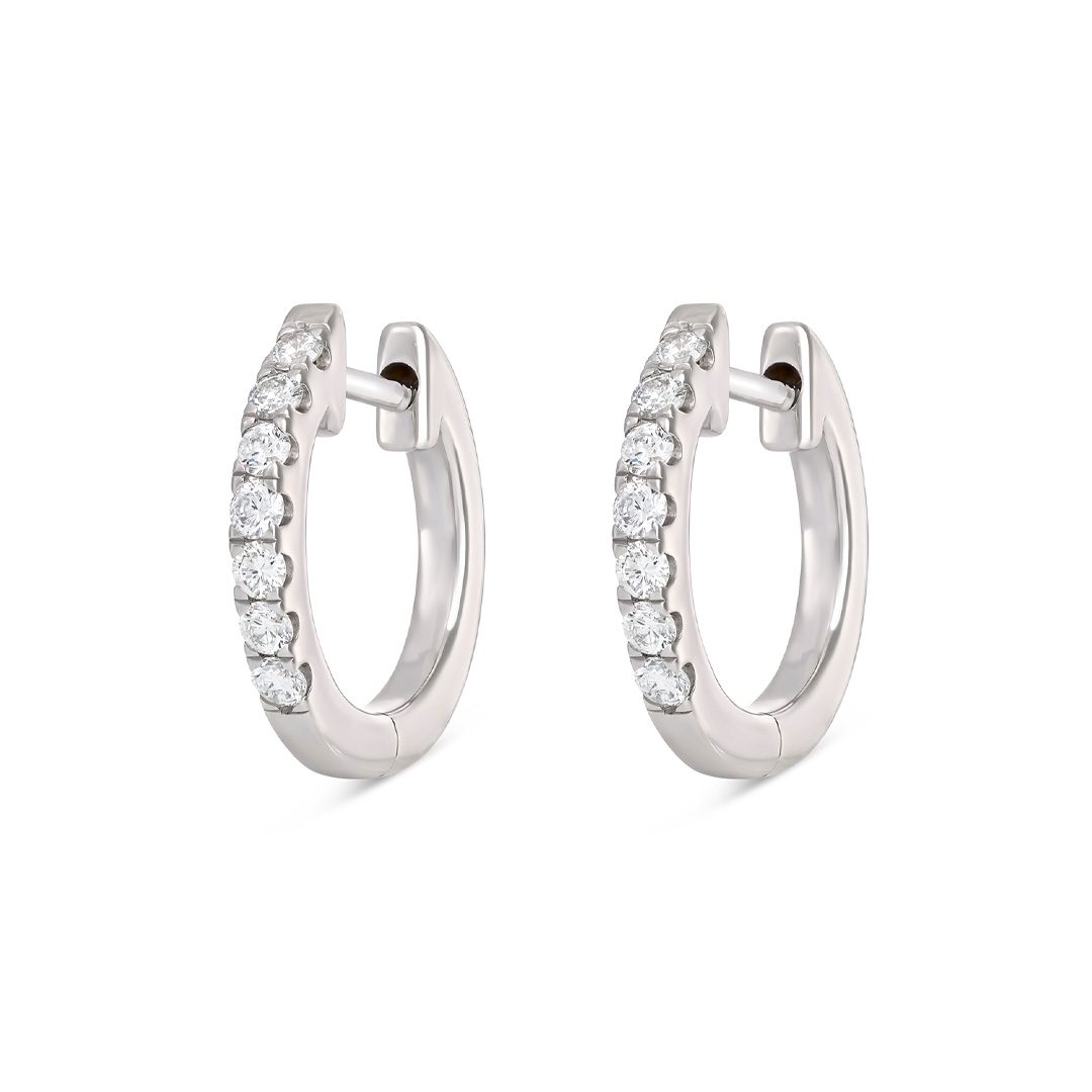 Diamond Classics Platinum Diamond Hoop Earrings Diamond Classics Platinum Diamond Hoop Earrings