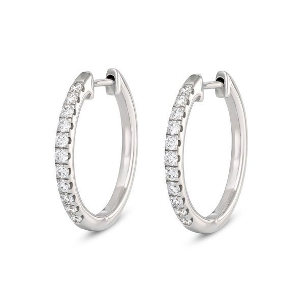 Day Diamonds Yellow Gold Diamond Hoop Earrings