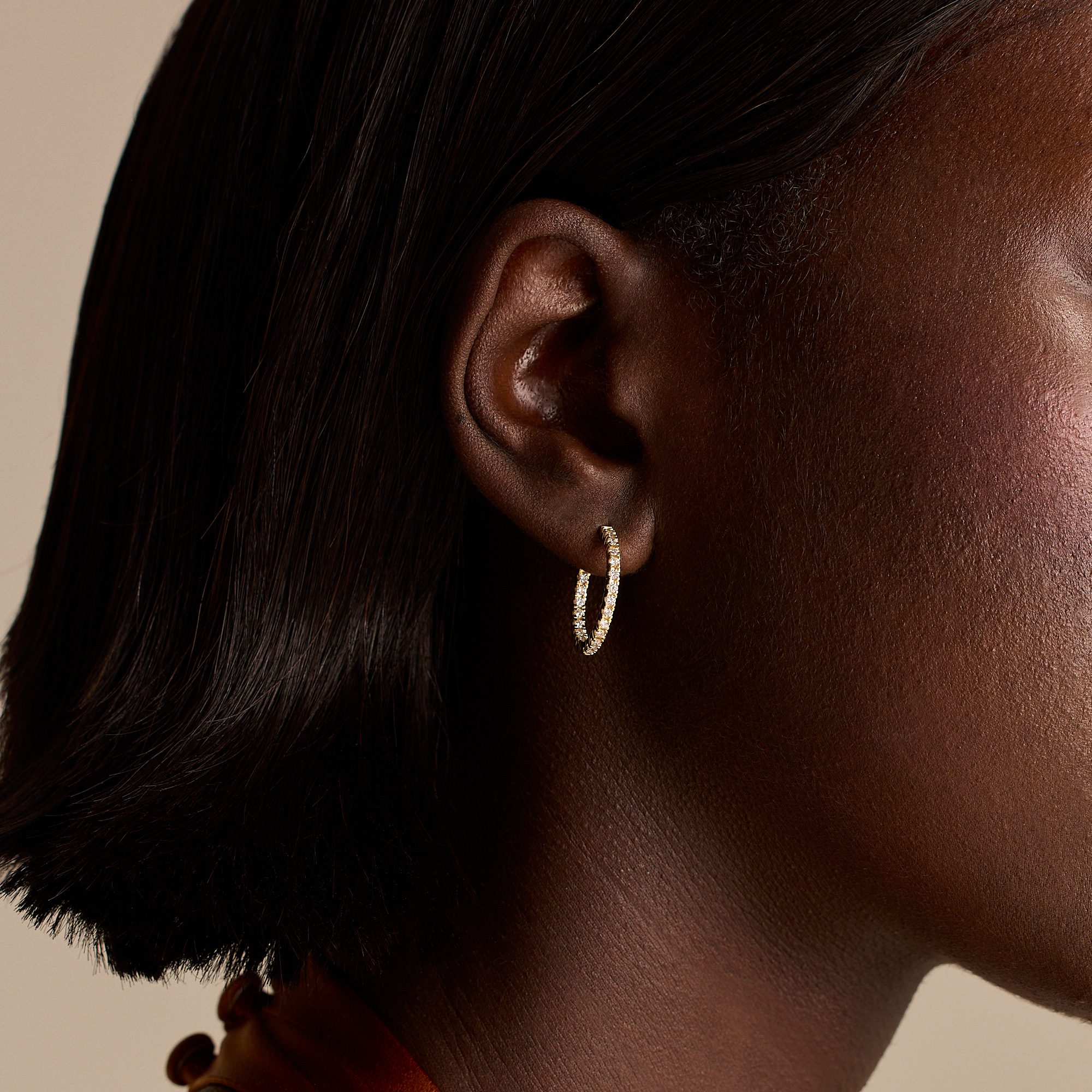 Diamond Classics Yellow Gold Diamond Hoop Earrings