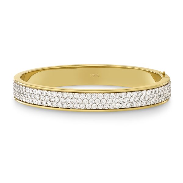 Day Diamonds Yellow & White Gold Pave Diamond Bangle