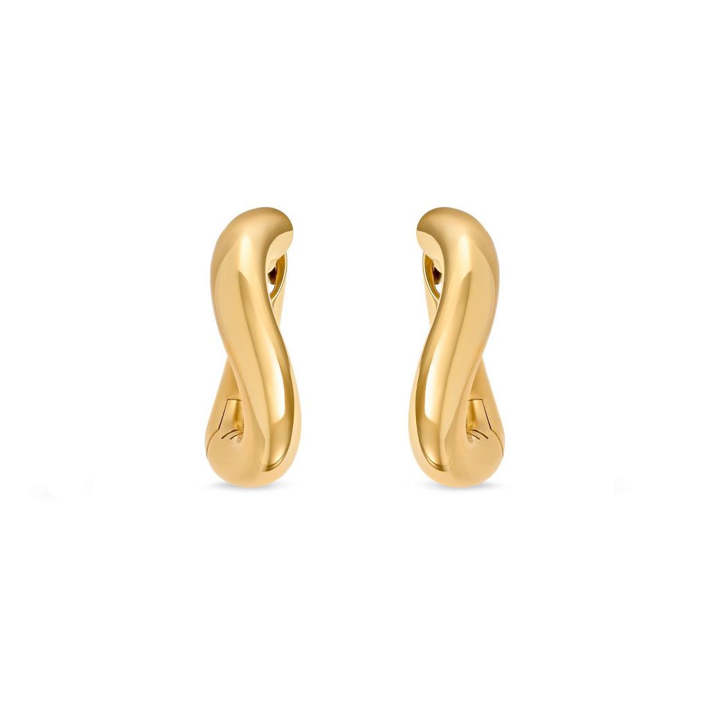 Making Waves Yellow Gold Hoop Earrings Making Waves Yellow Gold Hoop Earrings