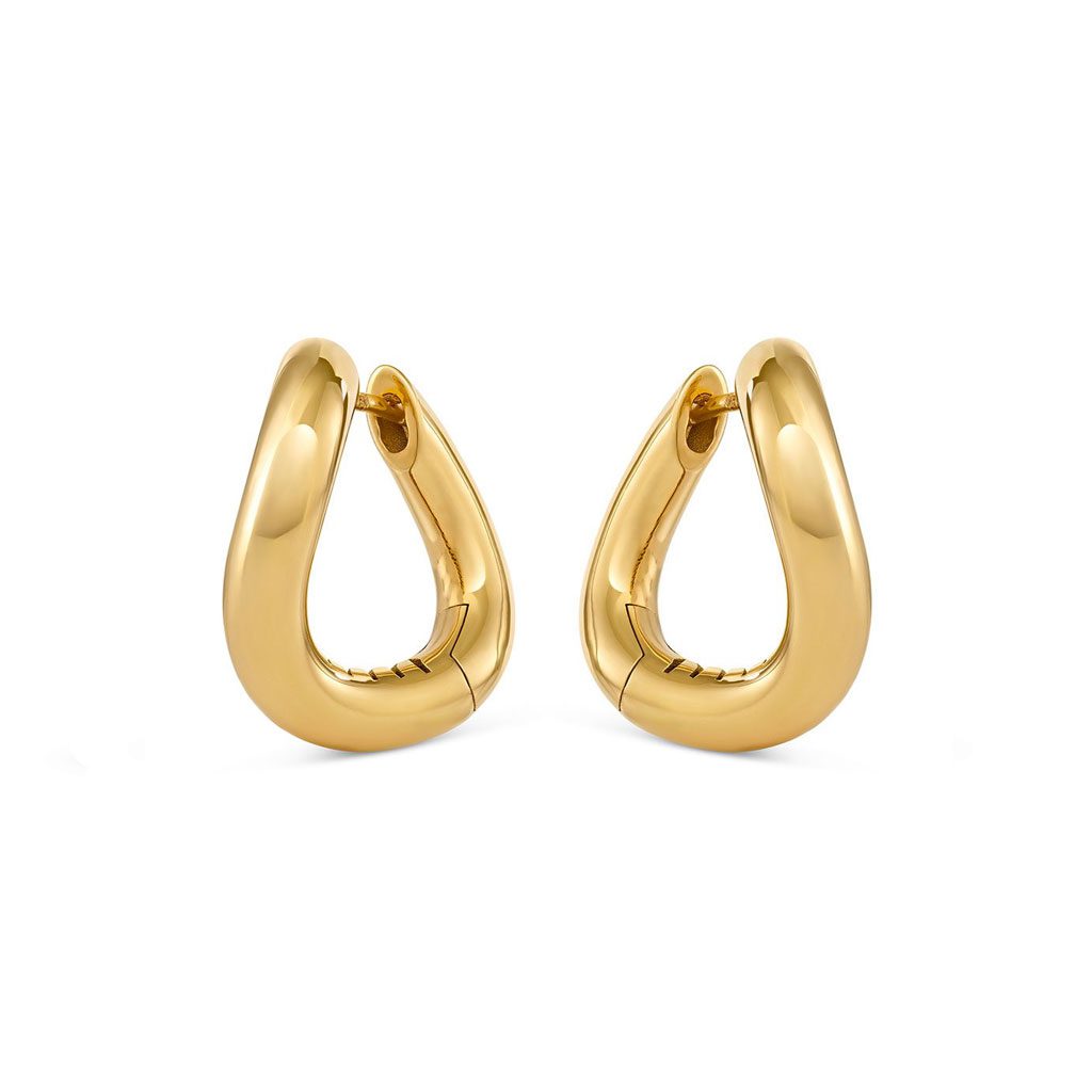 Making Waves Yellow Gold Hoop Earrings Making Waves Yellow Gold Hoop Earrings