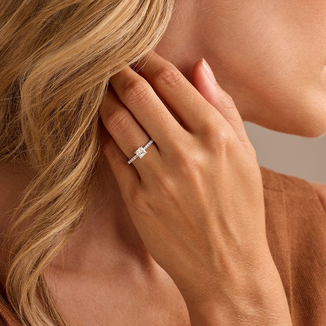 Platinum Princess Cut Diamond Ring Platinum Princess Cut Diamond Ring