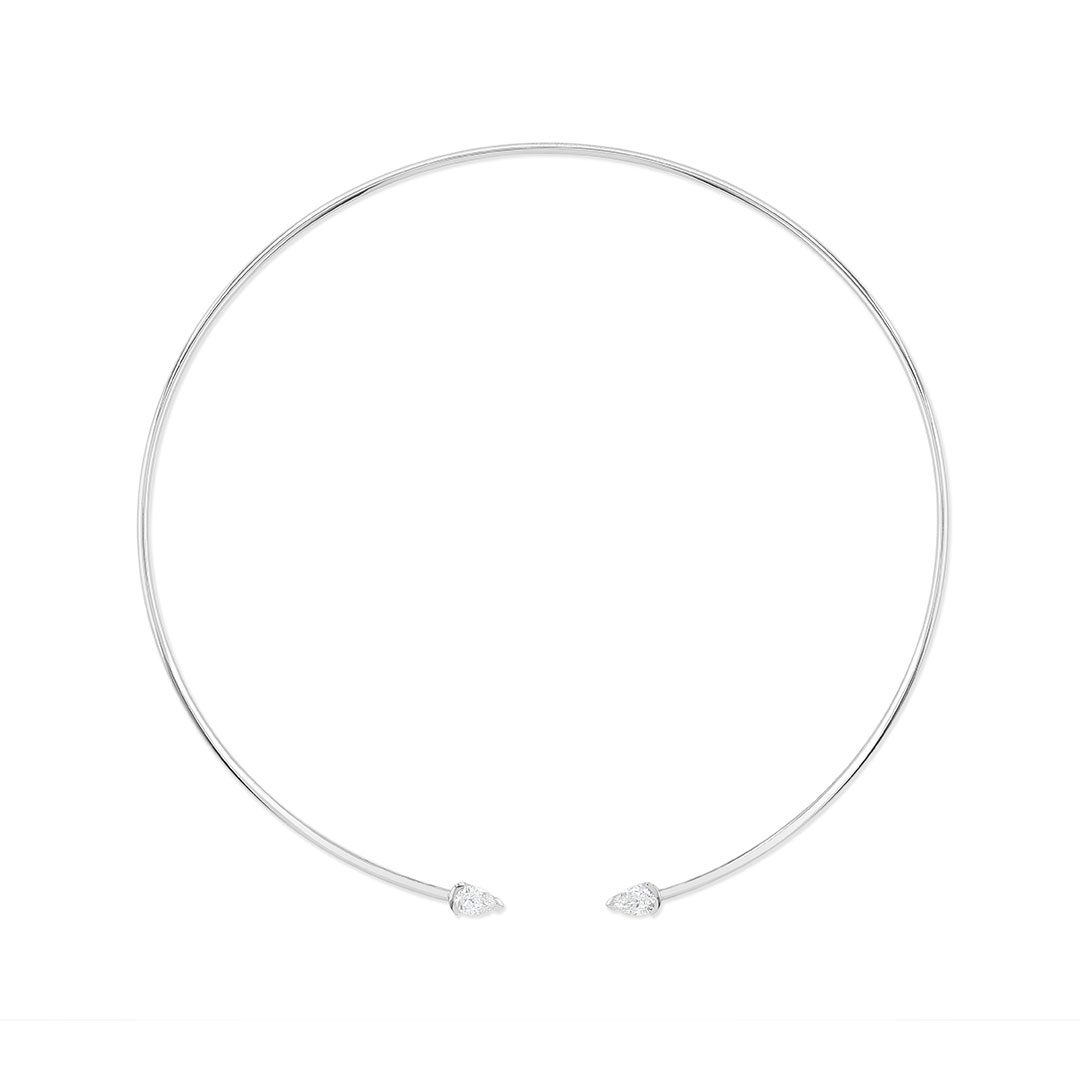 Ditto White Gold Pear Shape Diamond Collar Ditto White Gold Pear Shape Diamond Collar