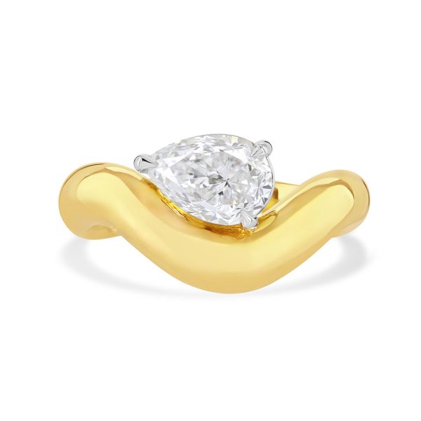 Making Waves Yellow Gold Diamond Ring
