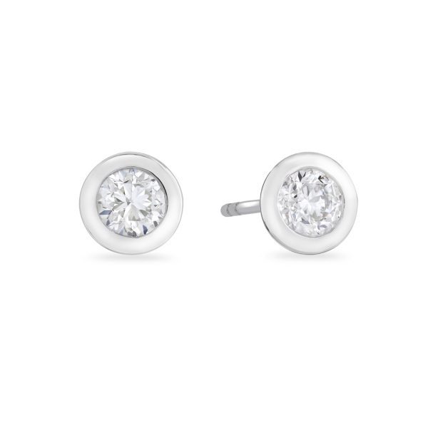 Day Diamonds Platinum Round Brilliant Cut Diamond Stud Earrings Day Diamonds Platinum Round Brilliant Cut Diamond Stud Earrings