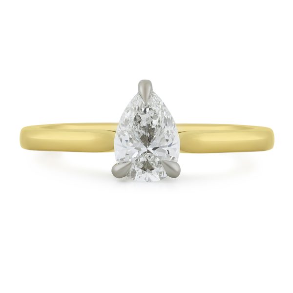 Signature Yellow Gold Pear Shape Diamond Engagement Ring