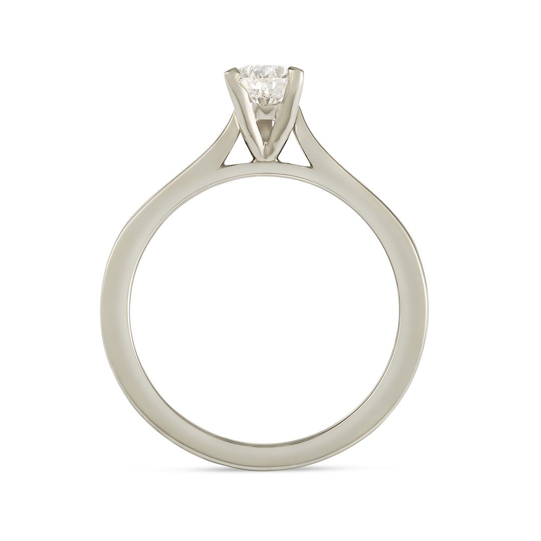 Signature Platinum Pear Shape Diamond Solitaire Ring