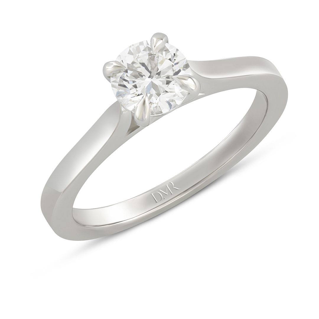 Signature Platinum Round Brilliant Cut Diamond Solitaire Ring Signature Platinum Round Brilliant Cut Diamond Solitaire Ring