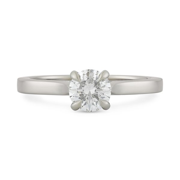 Signature Platinum Round Brilliant Cut Diamond Solitaire Ring Signature Platinum Round Brilliant Cut Diamond Solitaire Ring