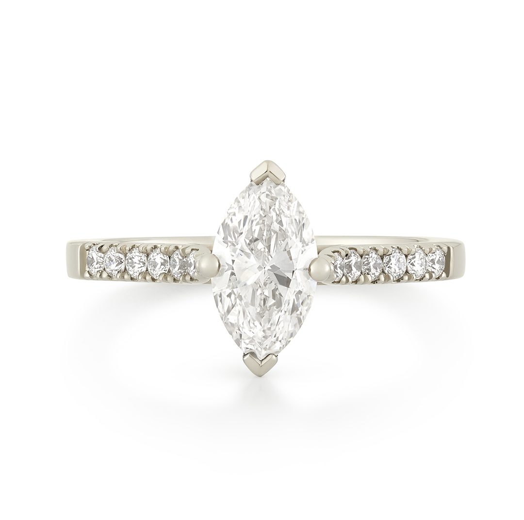 Signature Platinum Marquise Cut Ring