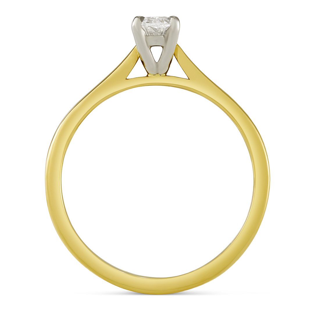 Signature Yellow Gold Oval Cut Diamond Engagement Ring